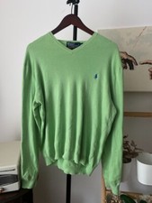 POLO RALPH LAUREN Mens V-Neck Jumper Sweater Size XL
