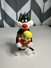 Warner Bros WB Holiday Collection 1993 Sylvester  Tweety Bird Ceramic Ornament