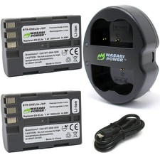 Wasabi Power Battery 2-Pack and Dual Charger for Nikon EN-EL3e, EN-EL3