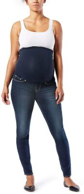 Signature Levi's Womens Blue Maternity Baby Bump Skinny Stretch Denim Jeans Sz S