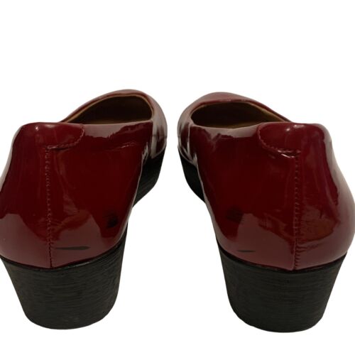 Zapatos planos Nine West gruesos rojos sin cordones 9,5 M vacaciones rojo rubí - Imagen 3 de 7