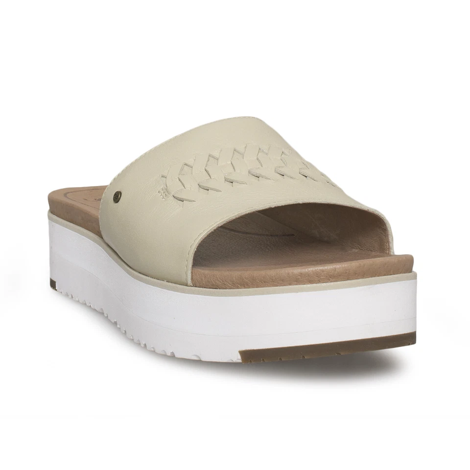 UGG DELANEY WHITE SLIDE SHEEPSKIN WOMEN`S SANDALS SIZE US 9.5/UK 8/EU 40.5 NEW - Image 2 of 4