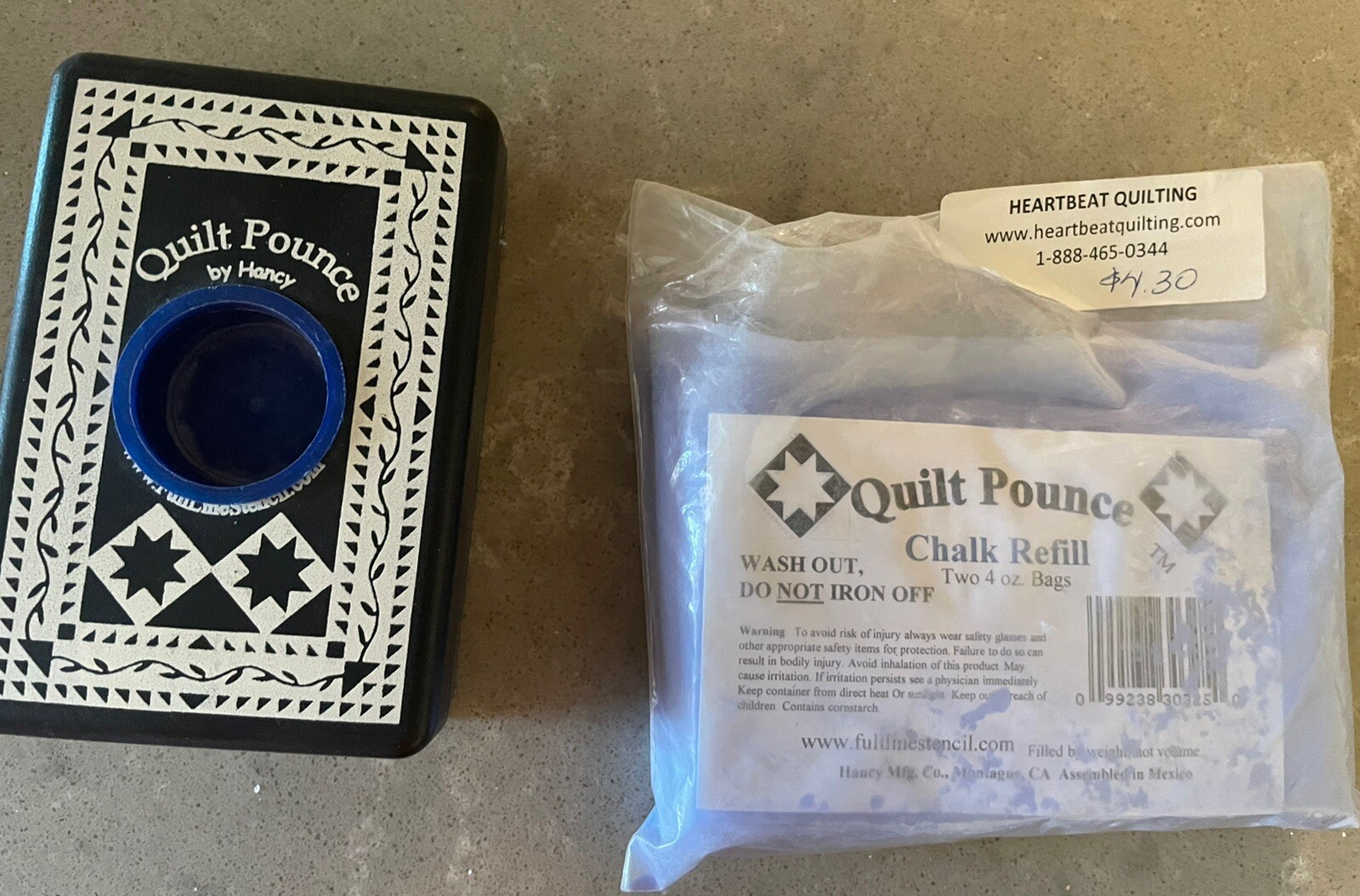 Hancy Quilt Pounce Pad W/Chalk Powder4oz Blue (1 pkg) New eBay