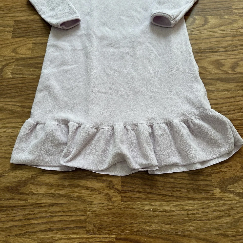 Camisón Carter’s Niñas Talla 6-7A Manga Larga Vellón Lavanda Orejas de Gatito Usado en Excelente Condición! Foto 2 de 4