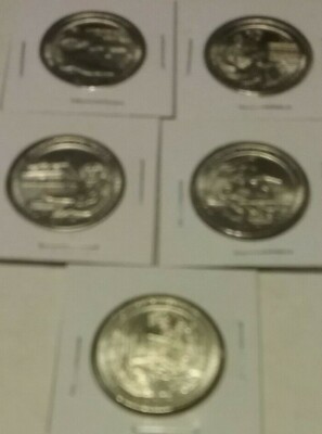 2017 All Five S America the Beautiful Quarters -  BU - 5 Coins - Uncirculated