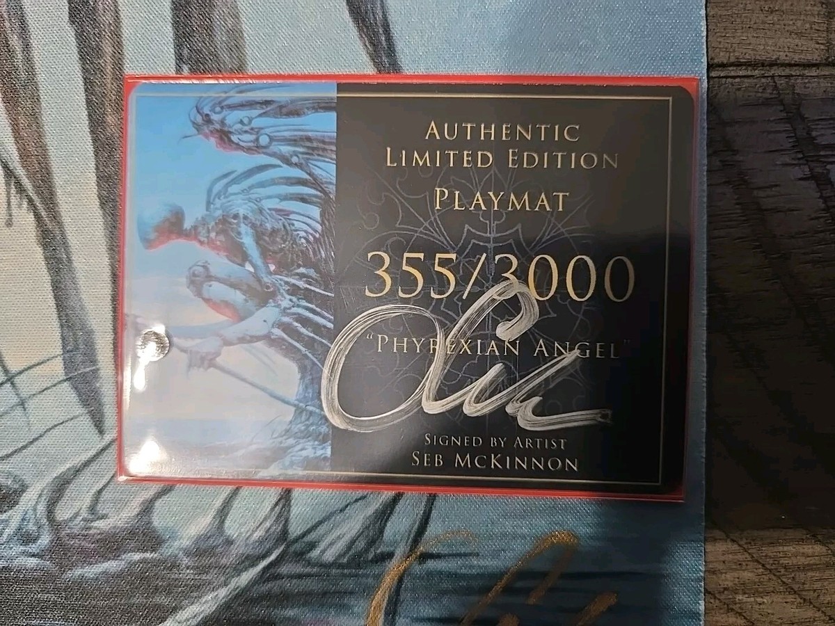 MTGプレイマット　Phyrexian　Angel PHYREXIAN ANGEL - Seb McKinnon signed playmat - Rare