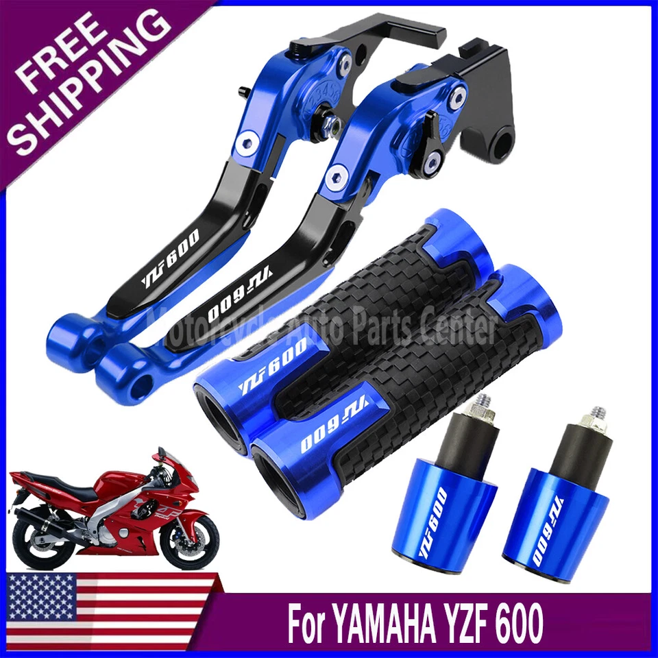 For YAMAHA YZF600 YZF600R Thunder cat CNC Handle END Cap+Brake Clutch Levers Foto 3 de 4