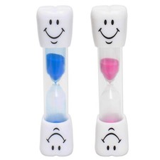 2x 3 Minute Toothbrush Timer ~ Brushing Kids Childrens Teeth with Smile Sand Egg