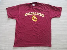 Vintage 90s Single Stitch T-Shirt Herren Large Lila ASU Arizona State Sun Devils