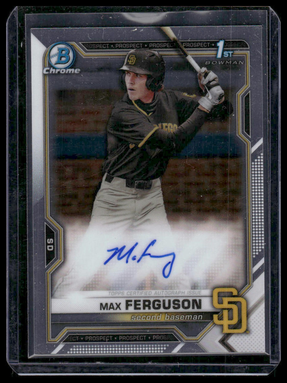 2021 Bowman Draft #CDA-MF Max Ferguson Chrome Draft Pick Autographs