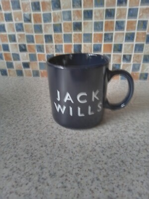 JACK WILLS Marineblau Extra Groß Kaffee/Teetasse/Tasse 9 cm Durchmesser x 10 cm Hoch
