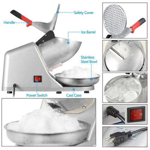 Tabletop Electric Ice Crusher Machine Shaver Shaved Icee Snow Cone Maker 143lbs - Bild 9 von 23