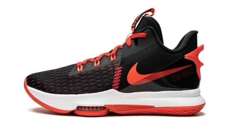 Nike Lebron Witness V Black Red Basketball Shoes CQ9380-005 Mens