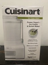 Cuisinart 1.5 Quart Frozen Yogurt Ice Cream Sorbet Maker  White New in Box