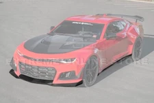 1LE Style CARBON FIBER Front Lip Splitter & Side Skirts | For 16-24 Camaro ZL1