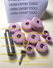 Set Of 10 Pcs New Valve Seat Grinding Stones with Sioux Holder 11/16" Thread