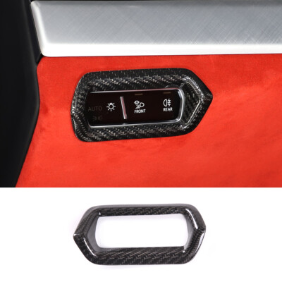For Lamborghini URUS 2018-2021 Headlight Switch Trim Frame Real Carbon Fiber
