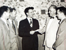 1947 8x10 PRESS PHOTO HARTFORD TIMES CONNECTICUT JERRY MAZUR ELLERY KINGTON VTG