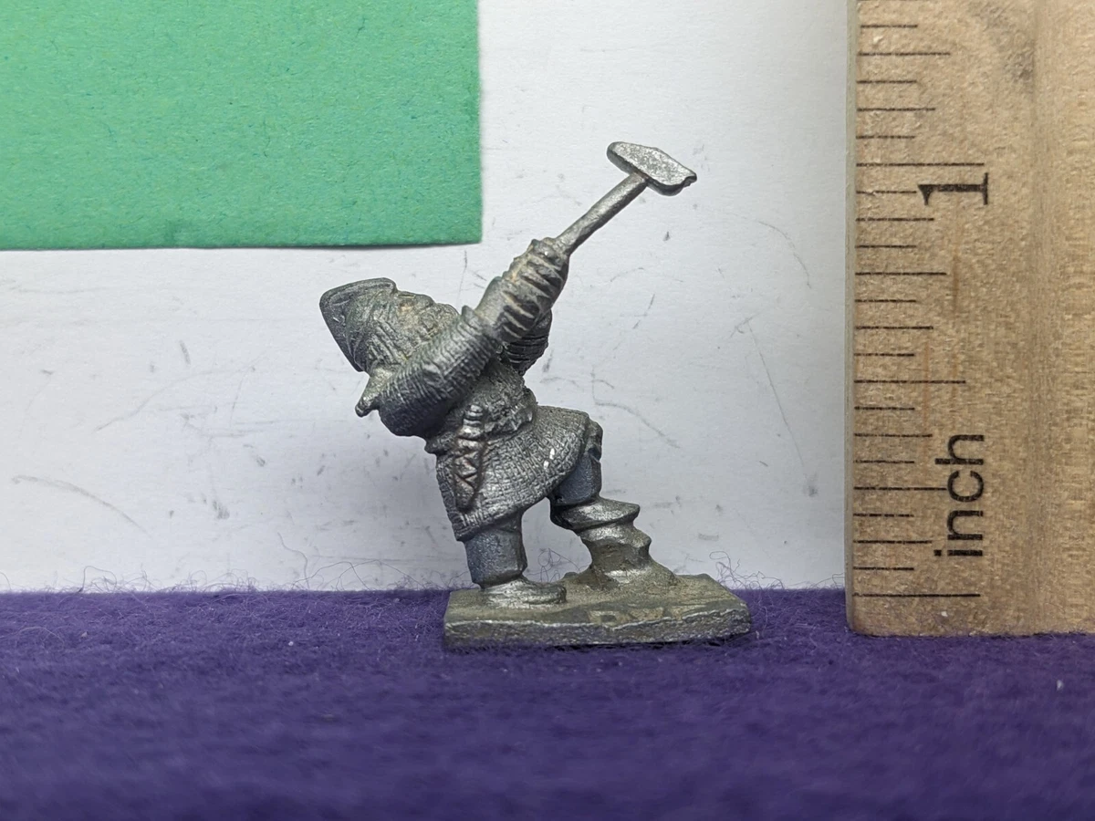 MINIFIGS DWF13 Dwarf Noble w. Two Handed Mattock Miniature Metal Fantasy
