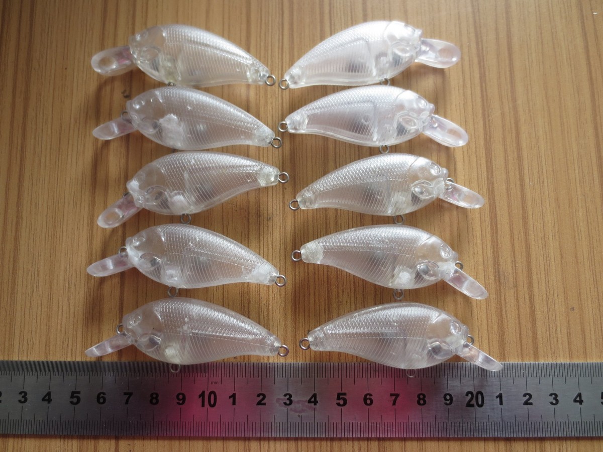 10pcs Unpainted Fishing Blank Lure Body Crankbait Hardbaits Wobbler Artificial Baits 103mm 12.5g