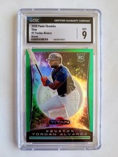 2020 PANINI CHRON TITAN GREEN YORDAN ALVAREZ RC! 1/50! CGC 9! 1/1! FIRST ONE!