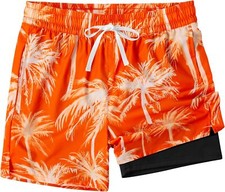 Men's Quick Dry Swim Trunks with Mesh Lining and Pockets Hawaiian Beach Shorts