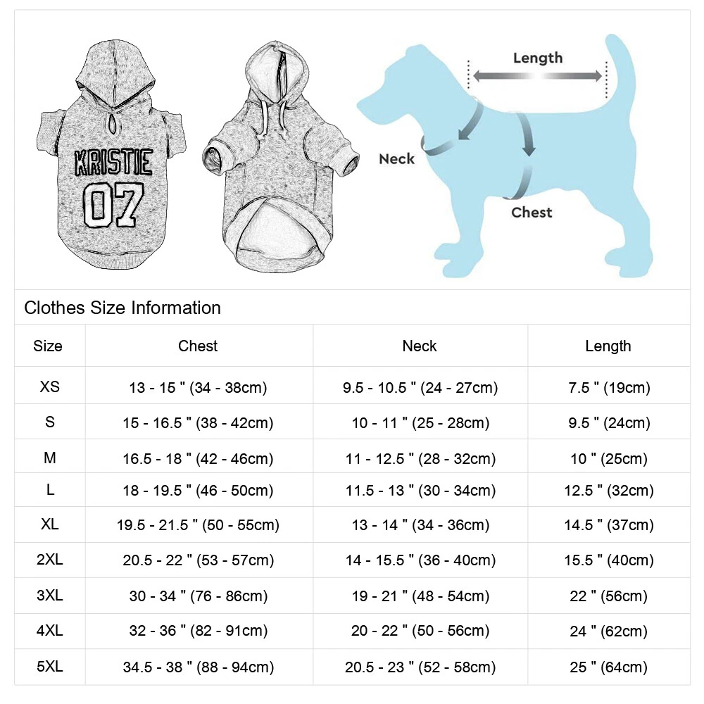 Personalised dog hoodies sale