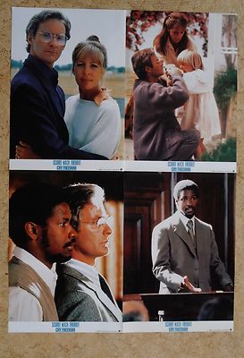 (16) 4x Aushangfotos  DIN A3 SCHREI NACH FREIHEIT 1987 Denzel Washington 