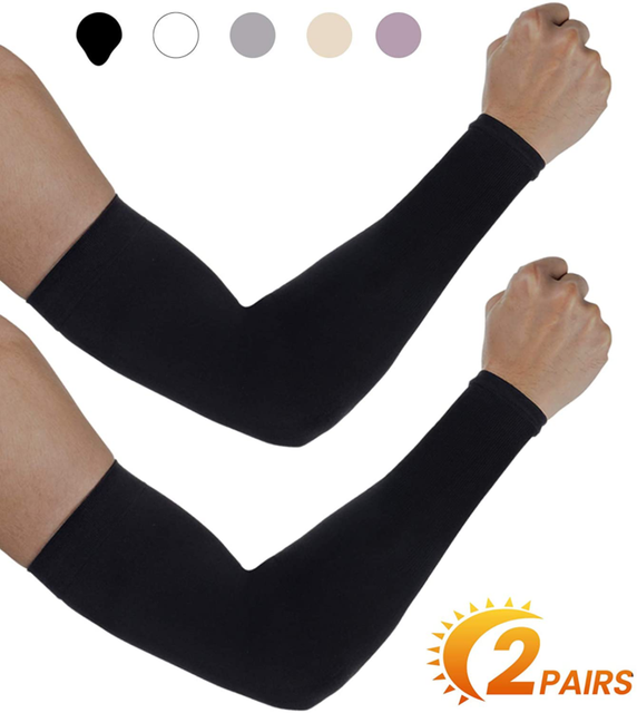 Aegend UV Protection Cooling Arm Sleeves 2 Pairs UPF 50 Sun Sleeves