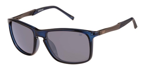 Caterpillar CPS-8519 Men's Polarised Sunglasses 106P Gloss Crystal Navy/Grey