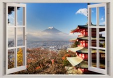wandtattoo  Tokio Japan fenster 3d sticker aufkleber 130cm  XXL 88ar