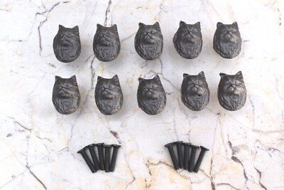 #ad Cat Shape cast iron cabinet drawer door Gate knobs Vintage handles pull 10pcs $44.00
