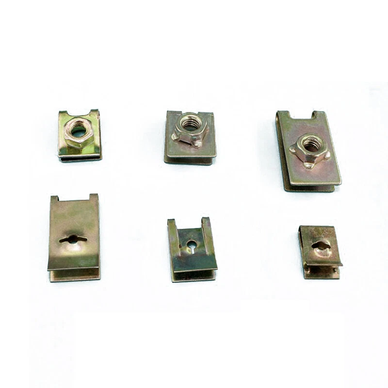 100x Sujetador de panel de puerta interior de automóvil mixto Tornillo fijo Tipo U Junta Clip de metal Foto 4 de 4