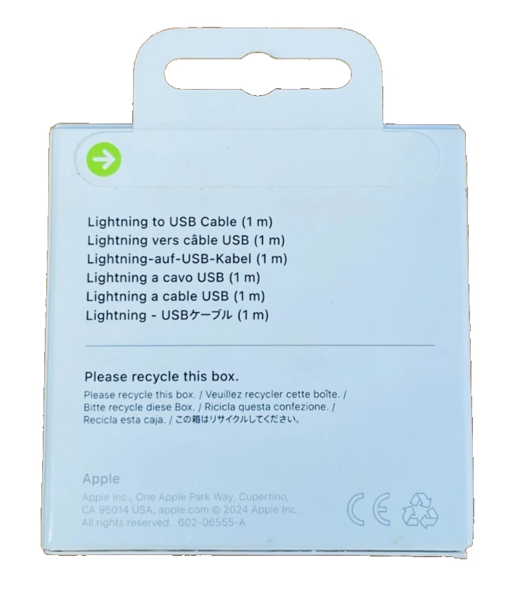 Genuine Apple Lighting to USB Cable (1m) NEW IN SEALED BOX - Image 2 of 2