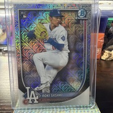 2025 Bowman Chrome Roki Sasaki Mega Box Mojo Refractor Los Angeles Dodgers RC