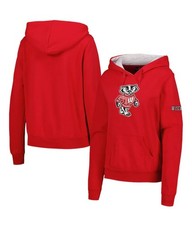 Colosseum NCAA Wisconsin Badgers Hoodie Women's Size Large Red NWT