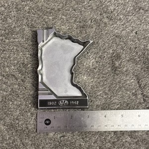 VINTAGE AAA MINNESOTA ASHTRAY 1902- 1962 Metal Heavy I8