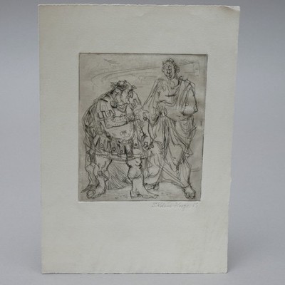 Kupferstich 1965 Sven Roland Hooge V.Z