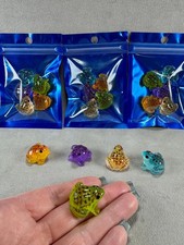 10 Pcs Glow in The Dark Mini Frogs Mixed Luminous Resin Animals Figures