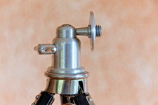 antikes altes Fotostativ Alu 3/8" Kugelkopf Tripod im echten Leder Köcher