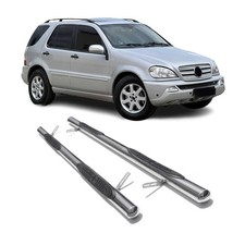 Edelstahl Trittbretter Schwellerrohre für Mercedes ML W163 1998-2005 Silber Edelstahl Trittbretter Schwellerrohre für Mercedes ML W163 1998-2005 Silber