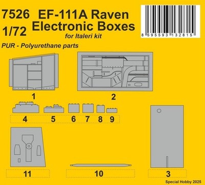 CMK/Czech Master Kits 7526 1:72 General-Dynamics F-111E Open Electronics Boxen
