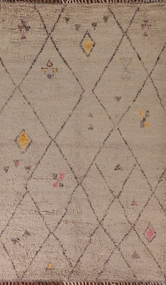 Geometric Moroccan Oriental Area Rug Berber Wool Handmade Room Size Carpet 6x10