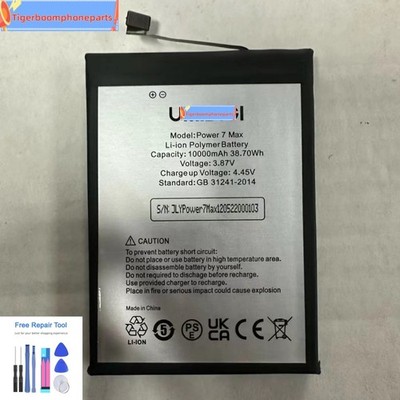 Power 7 Max Battery For UMIDIGI Power 7 Max Phone Battery  New + Tools