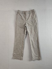 Uniqlo Woman Dress Pant S Black White Checkered Stretch Straight Leg Office