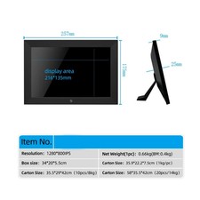 10 Inch Digital Photo Frame HD IPS Full-View Screen Video Player Clock Remote