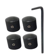 4Pcs Black Metal Dome Tone Volume Control Knob For Electric Guitar Bass Parts E