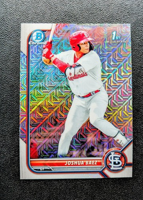#ad #ad 2022 Bowman Chrome Joshua Baez 1st Bowman Chrome Mojo Refractor RC SP #BCP 112 $14.99