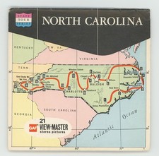 North Carolina the Tarheel State 1960's GAF View-Master Packet A-890