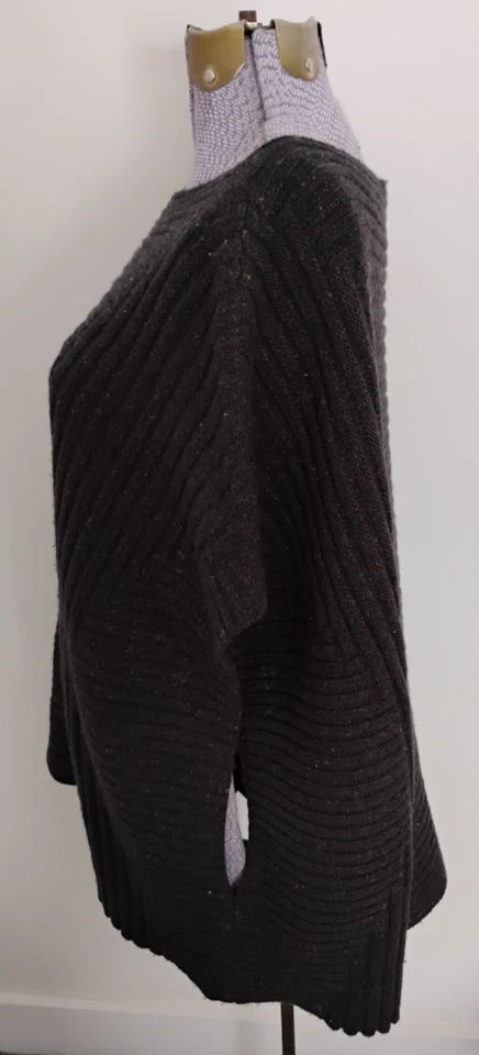 PureJill J. Jill Mezcla de Lana Poncho Estilo Suéter Chaleco Para Mujer XL Lagenlook Cuadrado Foto 4 de 4